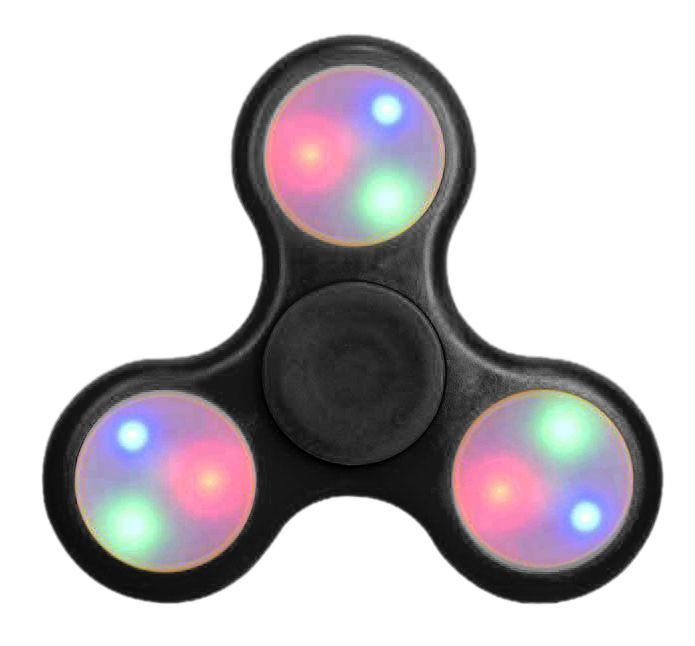 Fidget Spinner Fingerkreisel LED für Hand und Finger Akrobatik 7 cm x 7 cm unifarben/mehrfarbig